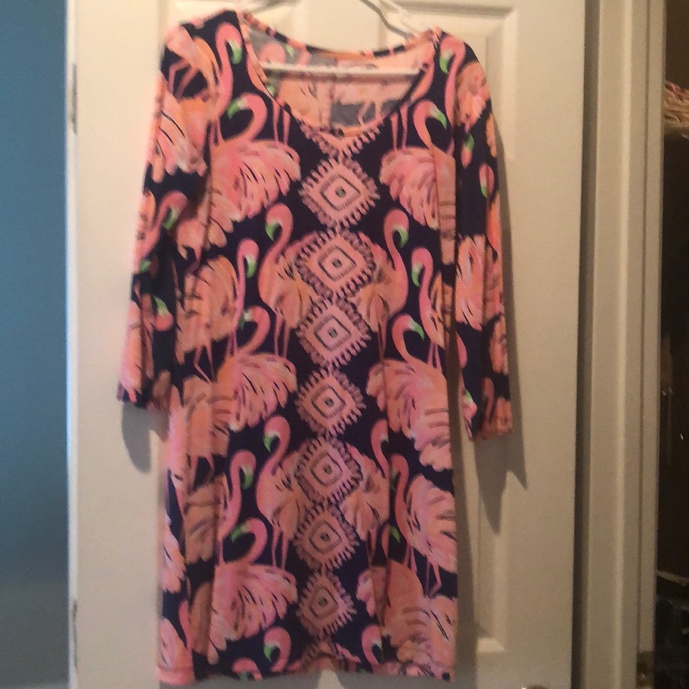 Lilly Pulitzer flamingo dress MED